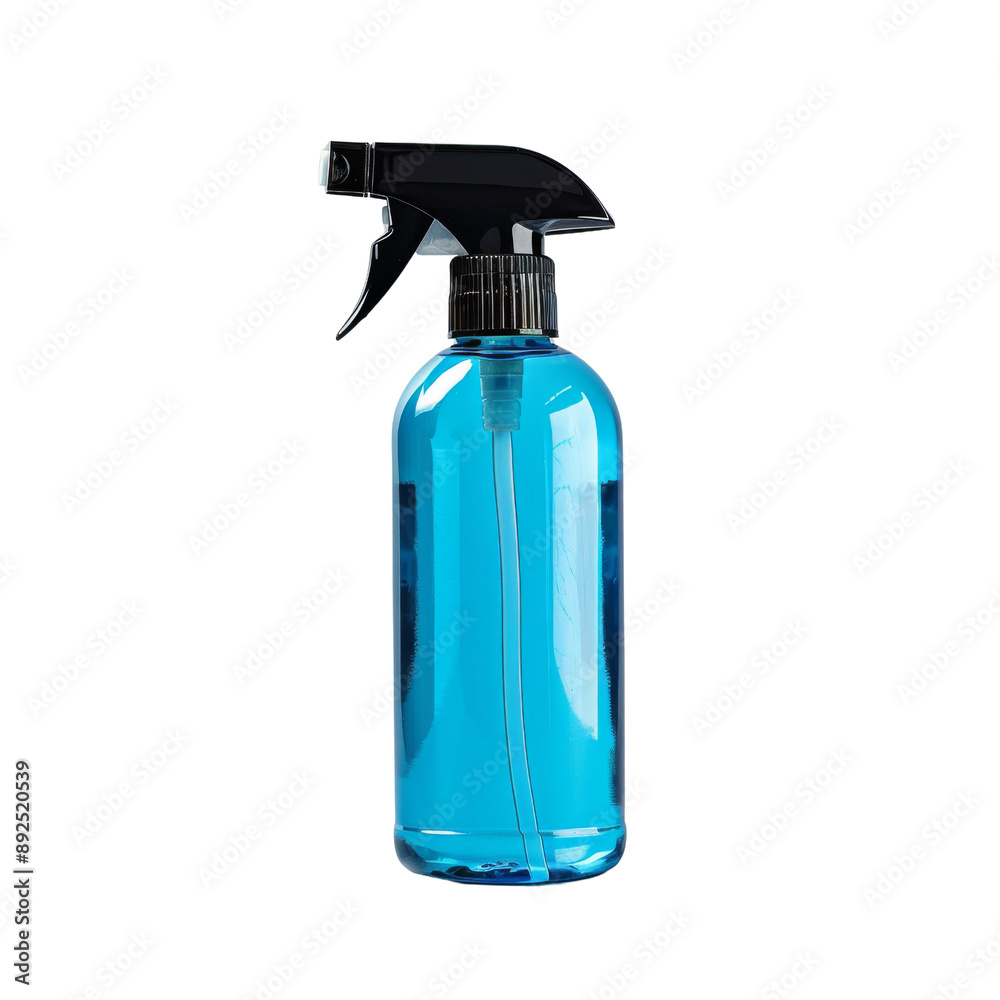 Isolated Blue Spray Bottle with Black Trigger Without Background Isolated Blue Spray Bottle with Black Trigger Without Background