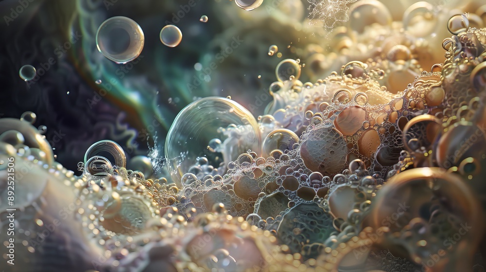 Abstract Macro Photography of Bubbles