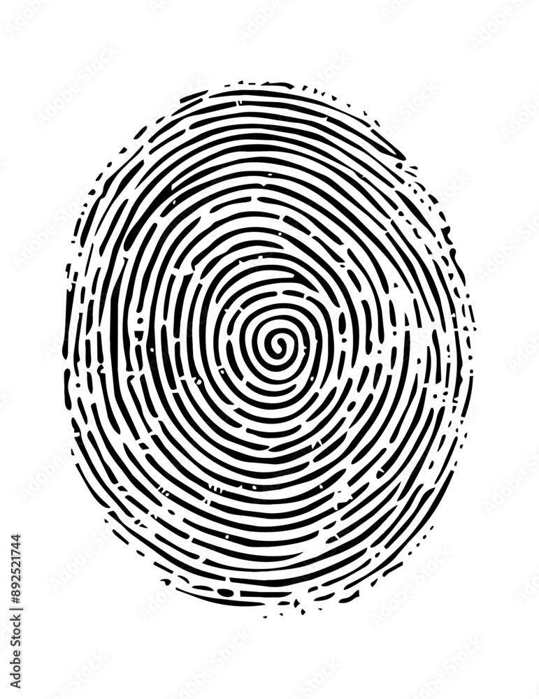 finger print engraving black and white outline finger print engraving black and white outline