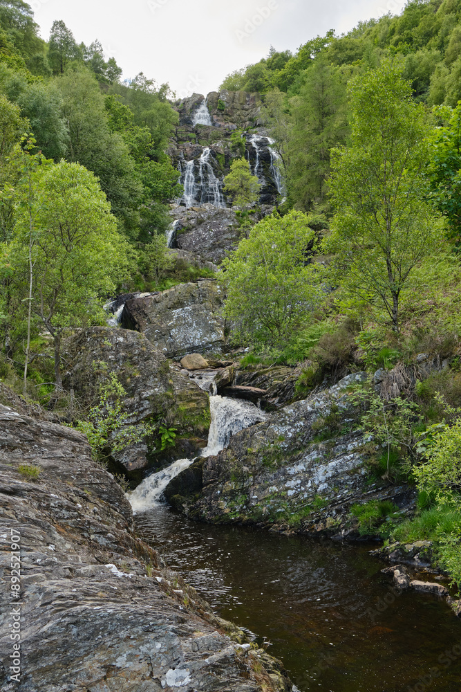 Rhiwargor falls, also known as pistyll rhyd-y-meinciau, near lake vyrnwy, north wales Rhiwargor falls, also known as pistyll rhyd-y-meinciau, near lake vyrnwy, north wales