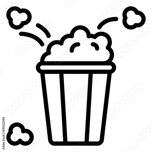 popcorn icon, line icon style