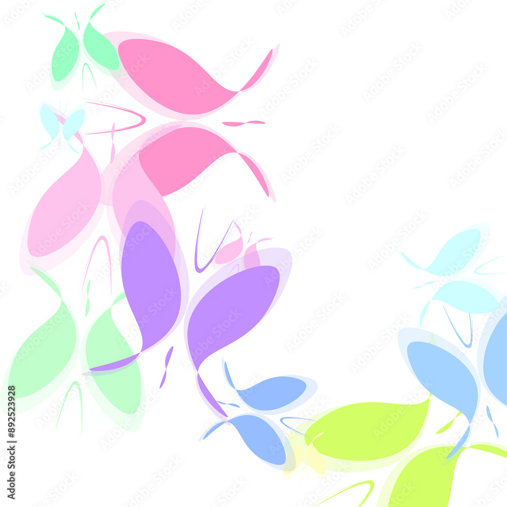 Naklejka premium butterflies flying shape vector design