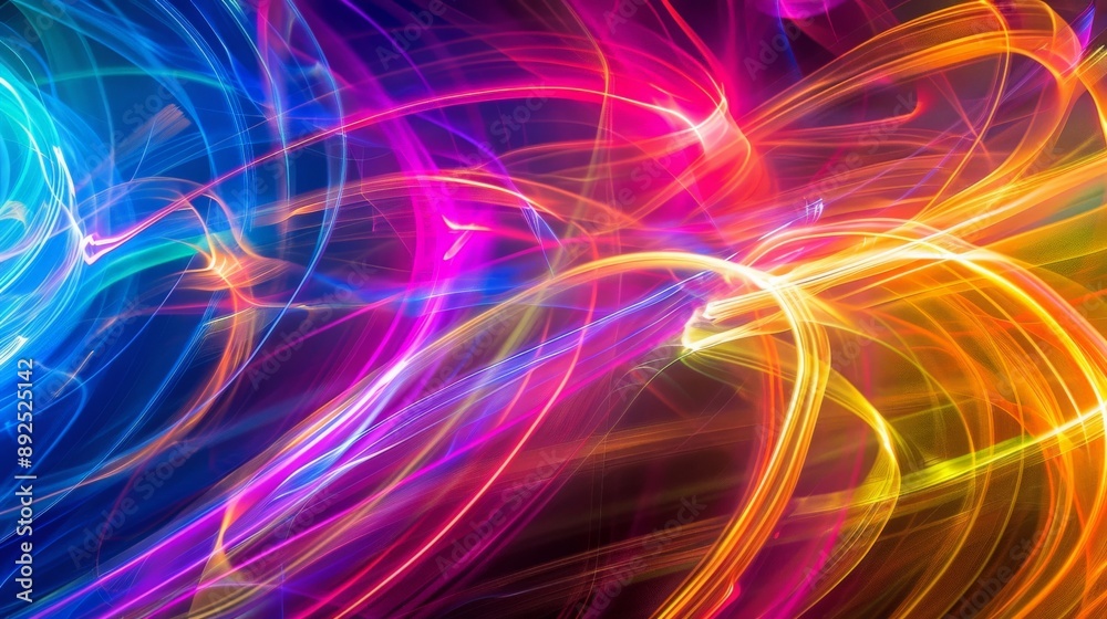 Abstract Light Trails in Vibrant Colors Abstract Light Trails in Vibrant Colors
