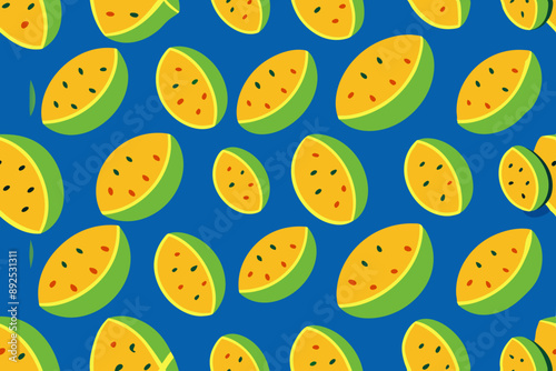 small melon pattern background stock illustration