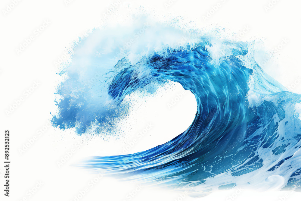 water wave isolated on white background water wave isolated on white background