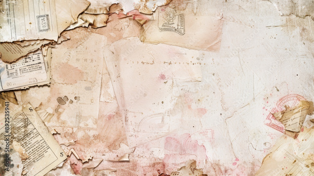 The old paper is marked with stains and fading, giving it an antique look that brings to mind nostalgia and history