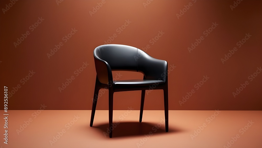 modern office black chair isolated on maroon background modern office black chair isolated on maroon background