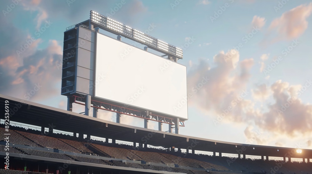 Sports Arena Billboard Blank Mockup Showcase Your Brand or Sponsorship Messages on Billboard
