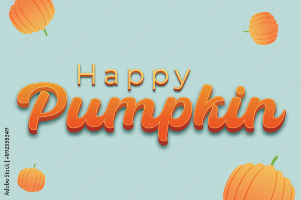 Happy Pumpkin editable text effect template Happy Pumpkin editable text effect template