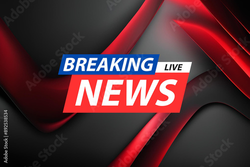 Live Breaking News Background with Blur and Abstract Concept Wallpaper in Red