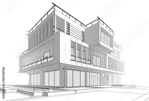 sketch of building