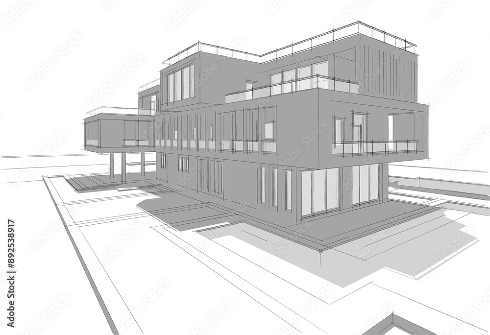sketch of building sketch of building