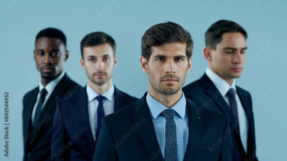 Confident businessmen looking at camera, leadership concept Confident businessmen looking at camera, leadership concept