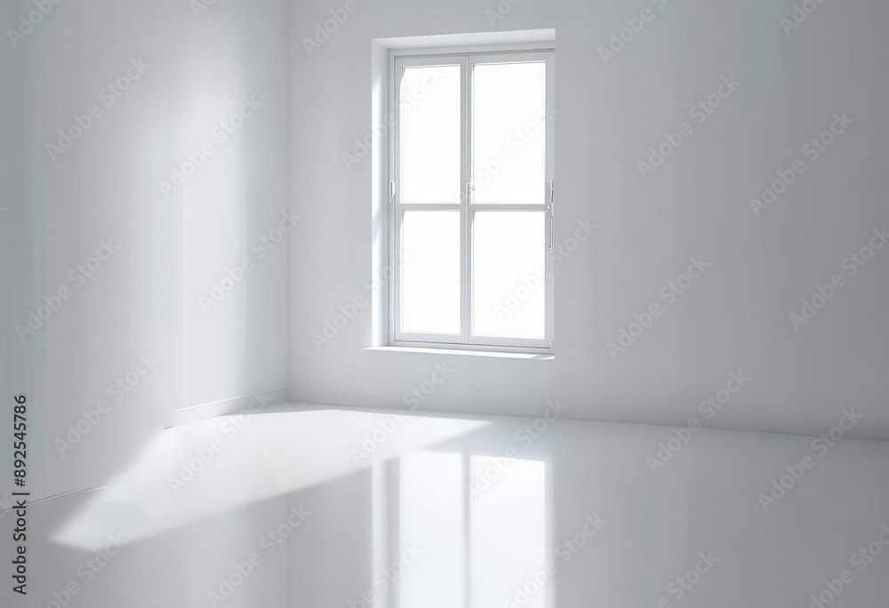 White Room with Large Window and Shadows White Room with Large Window and Shadows