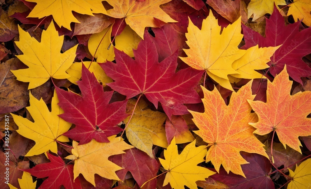 Vibrant Colorful Autumn Maple Leaves Vibrant Colorful Autumn Maple Leaves