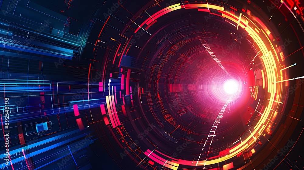 Fototapeta premium Abstract technological background
