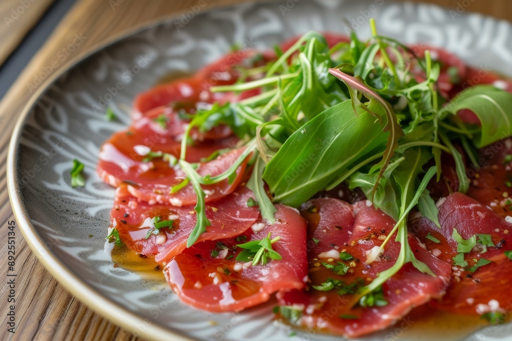 Delicate Beef carpaccio cold. Pepper fine. Generate Ai Delicate Beef carpaccio cold. Pepper fine. Generate Ai