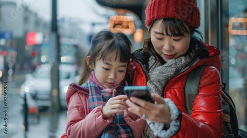 Wallpaper Mural Mother and Daughter Winter Outing Torontodigital.ca
