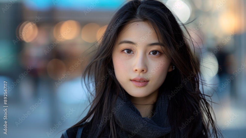 Portrait of a Young Woman in an Urban Setting Portrait of a Young Woman in an Urban Setting