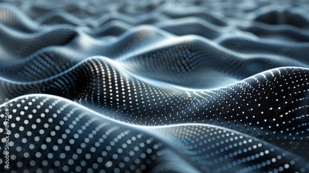 Abstract Digital Waves in Blue Tones Abstract Digital Waves in Blue Tones