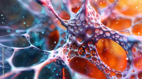 Abstract Colorful Organic Network