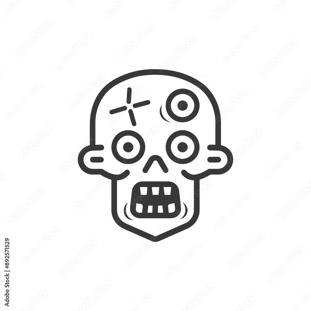 zombie minimalist line art icon logo symbol zombie minimalist line art icon logo symbol