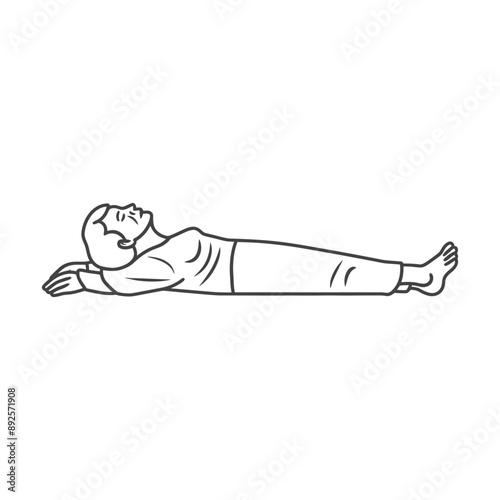 unconscious elderly woman with injury minimalist line art icon logo symbol 