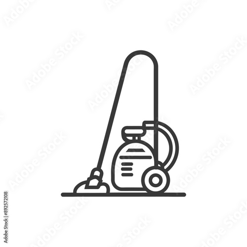vacuum cleaner minimalist line art icon logo symbol 