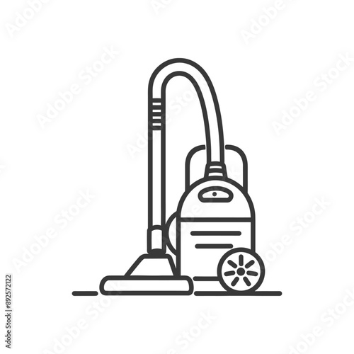 vacuum cleaner minimalist line art icon logo symbol 