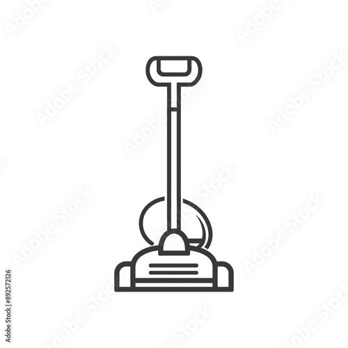 vacuum cleaner minimalist line art icon logo symbol 
