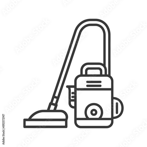 vacuum cleaner minimalist line art icon logo symbol 