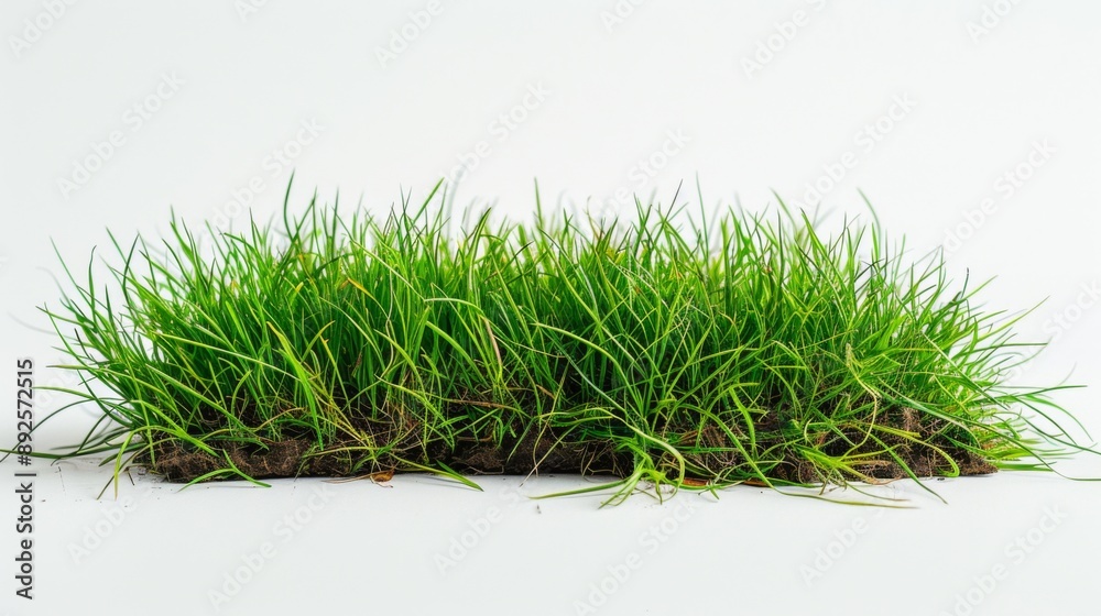 Green Grass Turf Isolated on White Background Green Grass Turf Isolated on White Background