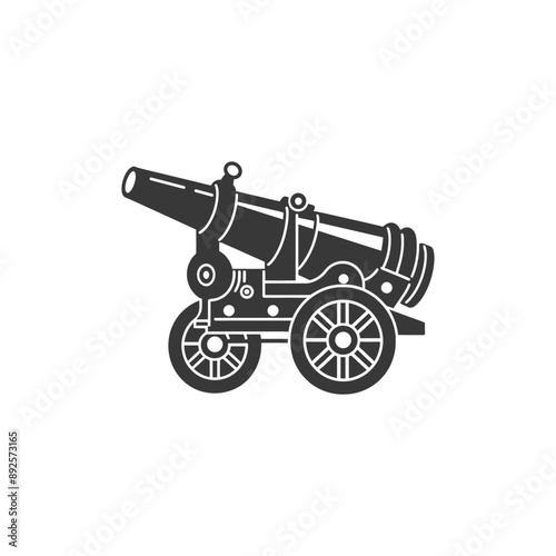 Wallpaper Mural vintage old cannon minimalist line art icon logo symbol  Torontodigital.ca