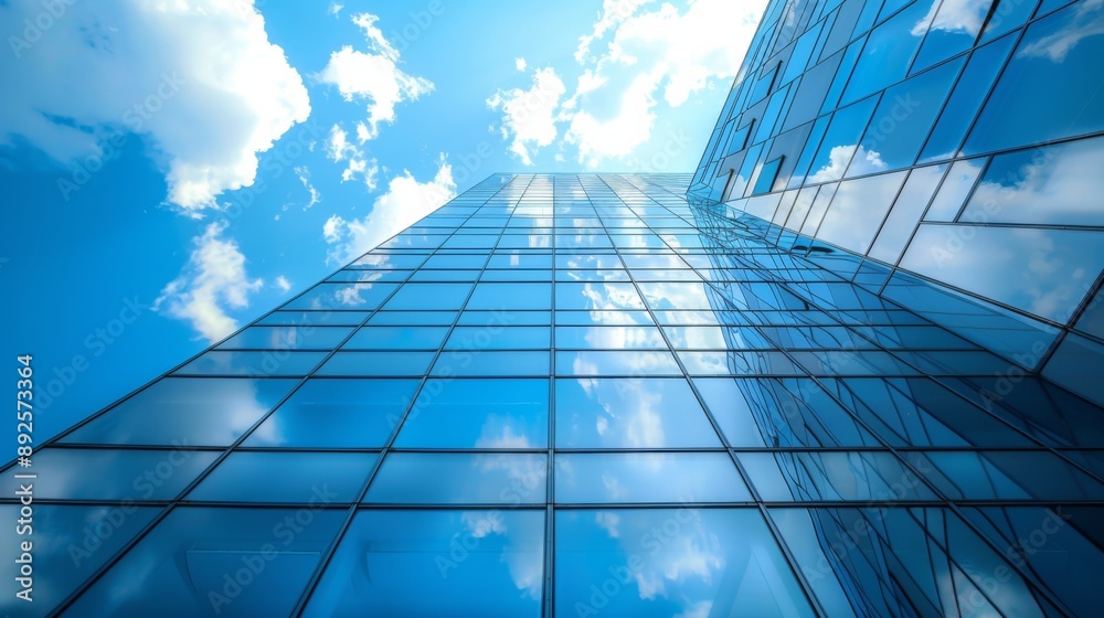 Modern Glass Skyscraper Reflecting Sky Modern Glass Skyscraper Reflecting Sky