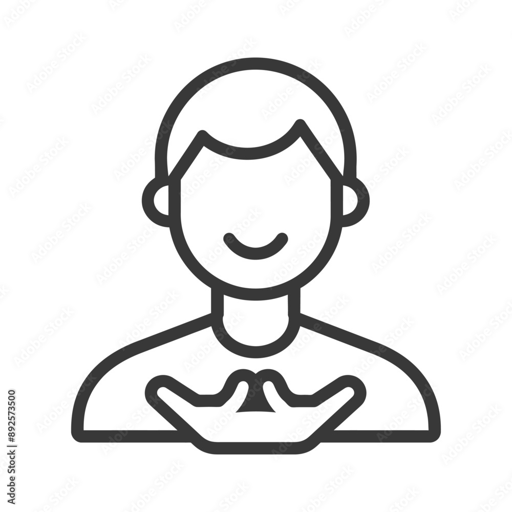 volunteer minimalist line art icon logo symbol volunteer minimalist line art icon logo symbol
