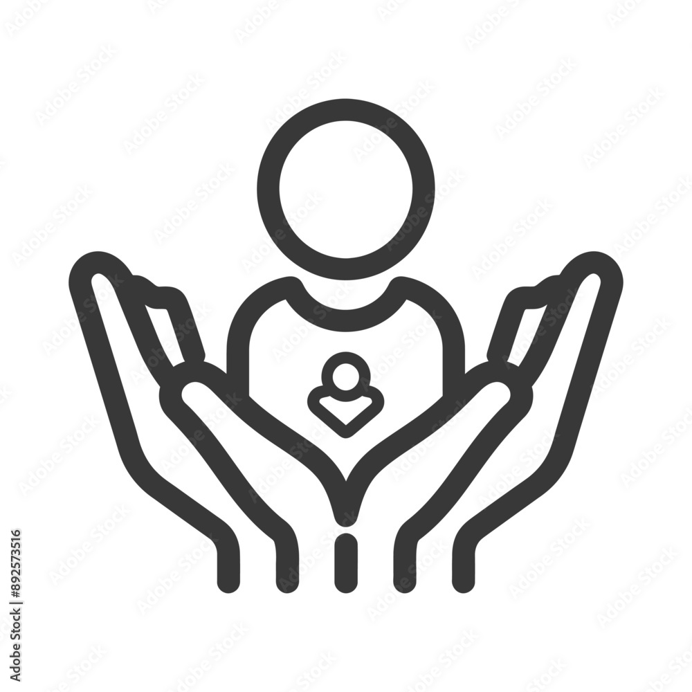 volunteer minimalist line art icon logo symbol volunteer minimalist line art icon logo symbol