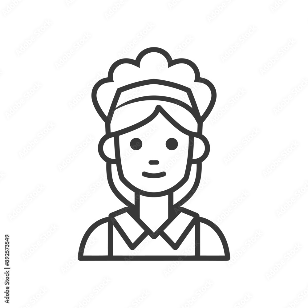 waitress minimalist line art icon logo symbol waitress minimalist line art icon logo symbol
