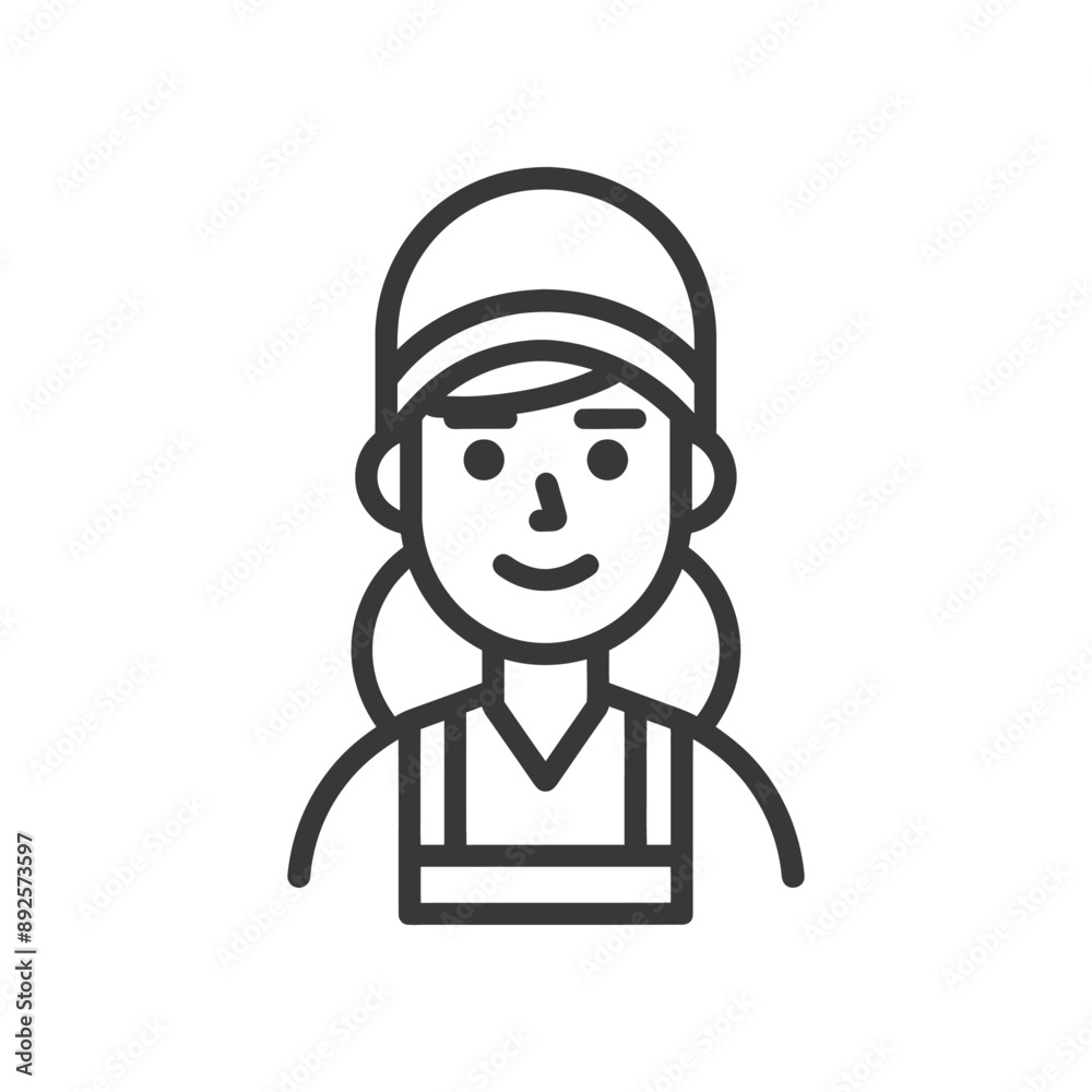 waitress minimalist line art icon logo symbol waitress minimalist line art icon logo symbol