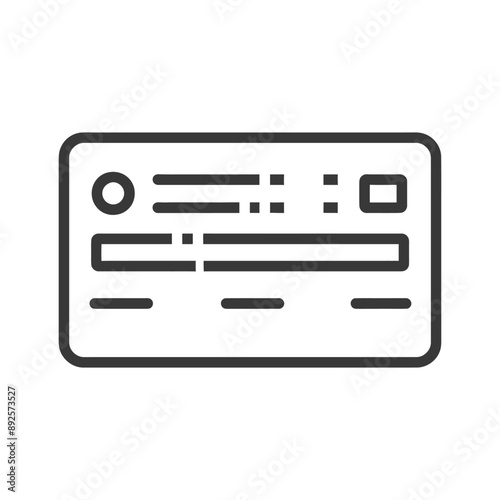 voucher minimalist line art icon logo symbol 