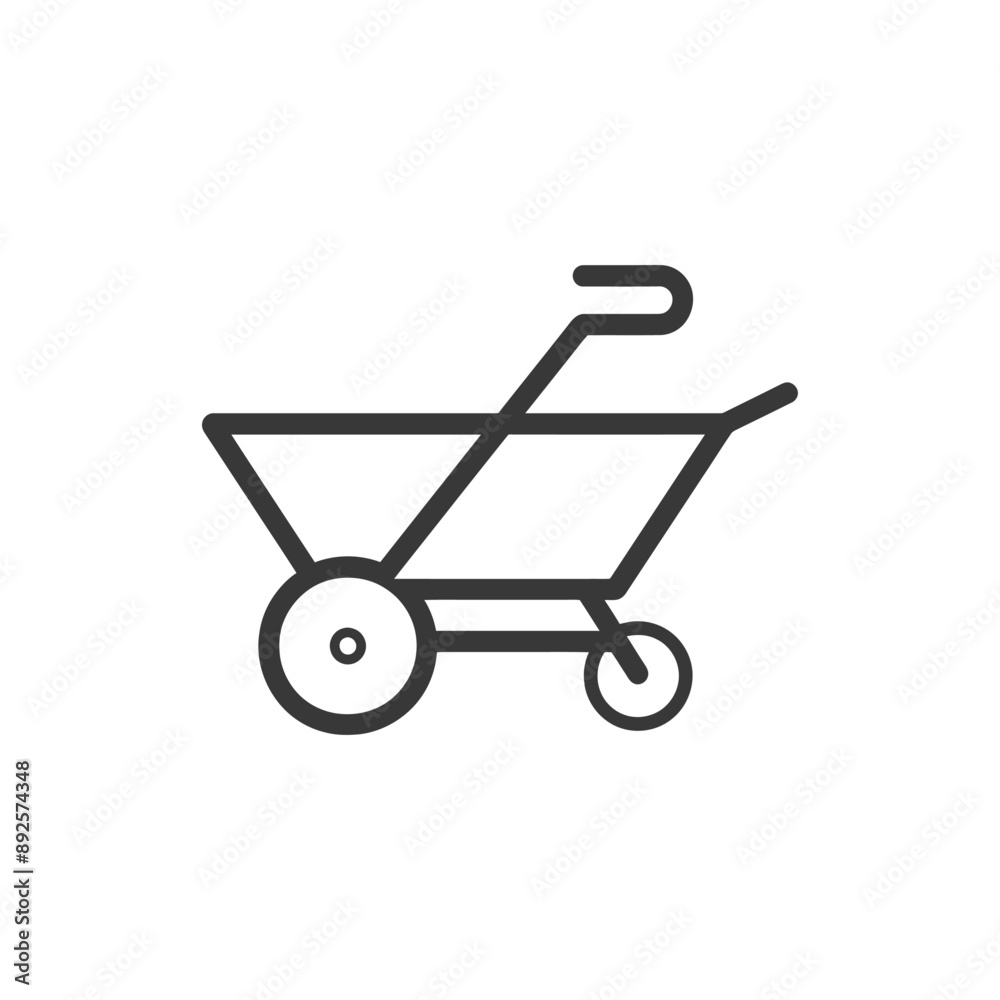 wheelbarrow minimalist line art icon logo symbol wheelbarrow minimalist line art icon logo symbol