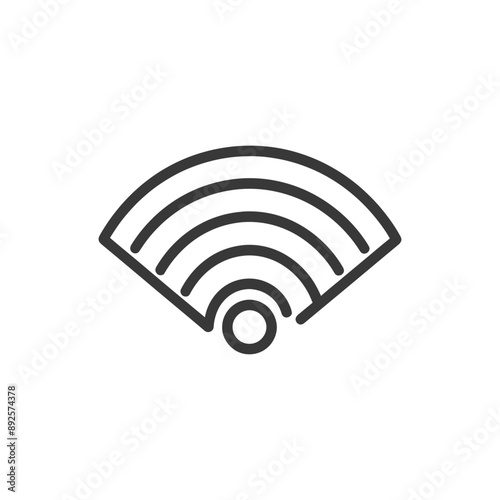 wifi minimalist line art icon logo symbol 