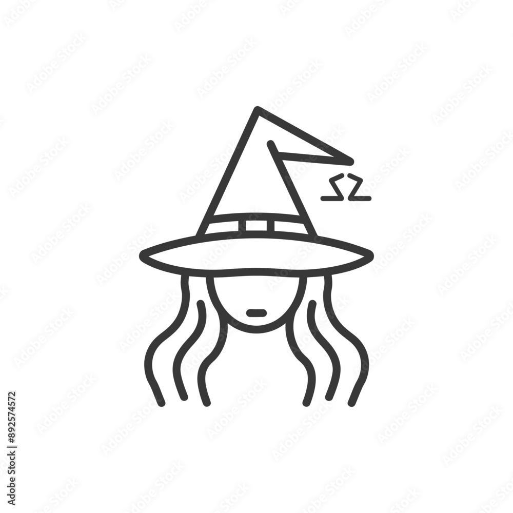 witch minimalist line art icon logo symbol witch minimalist line art icon logo symbol