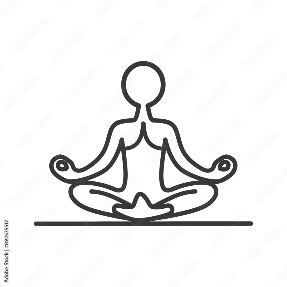 yoga minimalist line art icon logo symbol yoga minimalist line art icon logo symbol