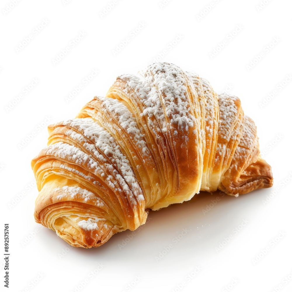 A single sfogliatella pastry, dusted with powdered sugar A single sfogliatella pastry, dusted with powdered sugar