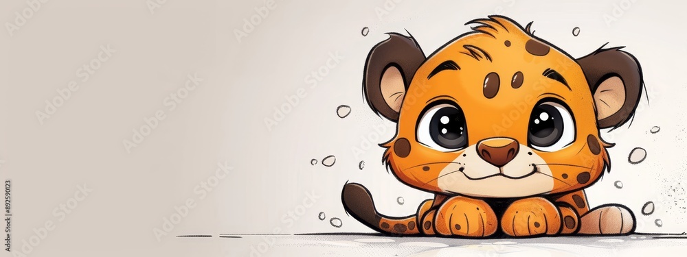 A cartoon animal with a sad expression, seated against a white backdrop A cartoon animal with a sad expression, seated against a white backdrop