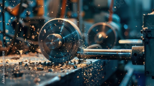 Macro shot of diamond cutting tools including saws and polishers in a workshop.