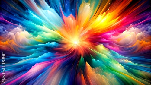 The Abstract Language of Color: A Visual Exploration of Hue and Shape Generative AI Neural artwork