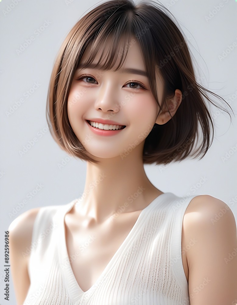 Beauty portrait of a beautiful young woman with glowing skin. Beautiful real face, beauty image. 輝く肌を持つ美しい若い女性の美容ポートレート。美しい素顔、美容イメージ。 Beauty portrait of a beautiful young woman with glowing skin. Beautiful real face, beauty image. 輝く肌を持つ美しい若い女性の美容ポートレート。美しい素顔、美容イメージ。