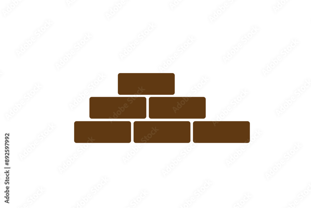 Bricks icon set. Simple design. Vector illustration Bricks icon set. Simple design. Vector illustration