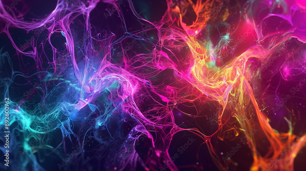 Obraz premium abstract background with vibrant and neon color
